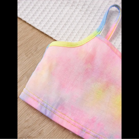 Girls, Bright, Multi-Colored, Tie-Dye, Outfit Set - Picture 4 of 11